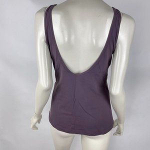 Lululemon Tank Top Women 8? Round Neck Deep V Back Stretch‎ Luon Sleeveless